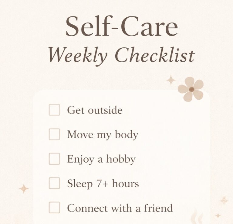 A Gentle Weekly Self-Care Checklist for Readers Who Love Slow Living