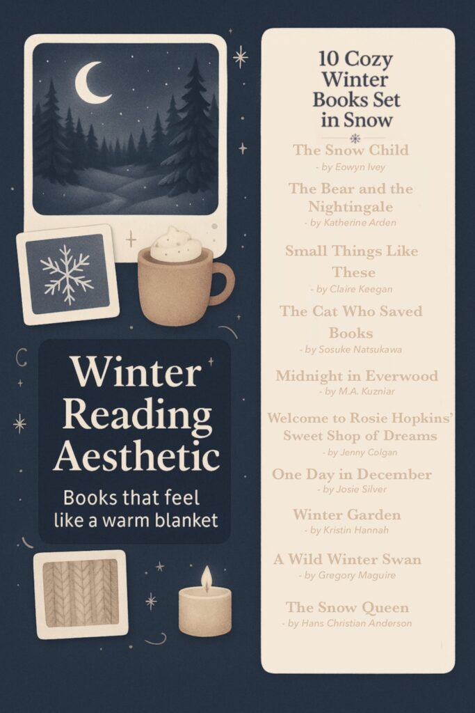 winter reading aesthetic