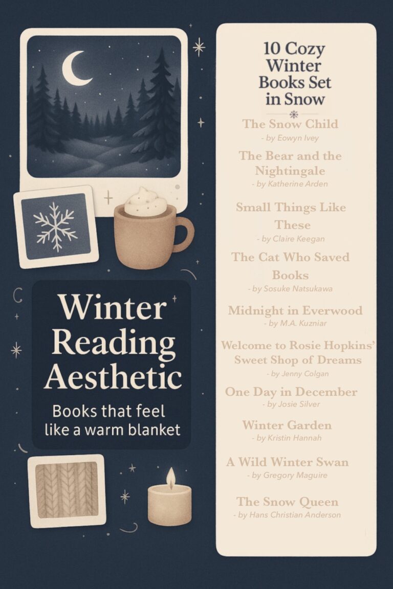 winter reading aesthetic
